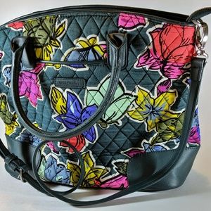 Vera Bradley Falling Flowers Day Off Satchel Bag